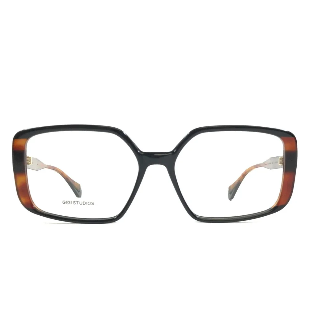 Gigi Studios Eyeglasses Frames EVELINA GS1010/01O Black Brown Full Rim 54-16-140